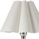 Giorgio 13 inch 60.00 watt Polished Nickel Mini Lamp Portable Light in White Scalloped Shade